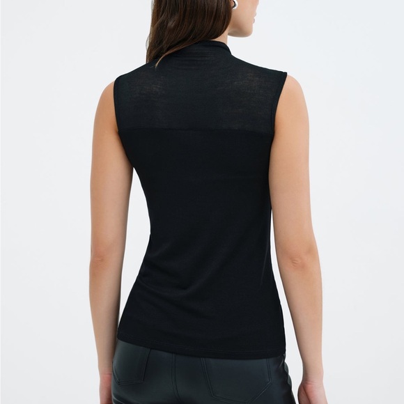 MARCELLA SALMA Black Sleeveless Top NWT Size L - Picture 4 of 4